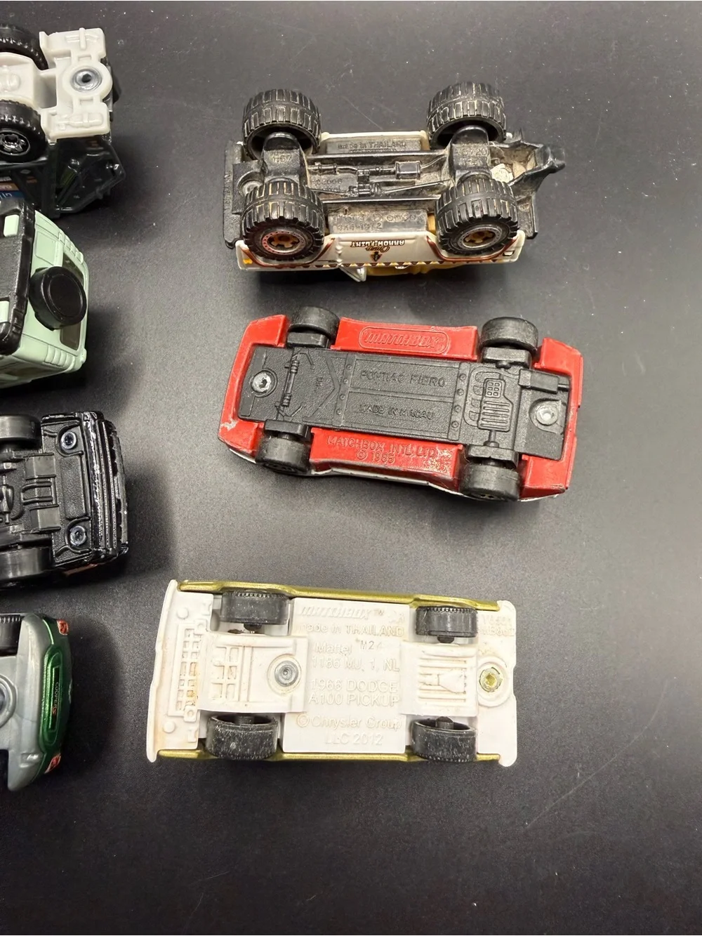 Matchbox Lot 7 Camaro IROC-Z Pontiac Fiero GT 85 Dodge A100 Land Rover Discovery